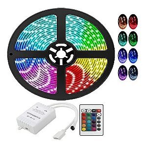 FITA LED 3528 12V 5M RGB C/CONTROLE TB-5003